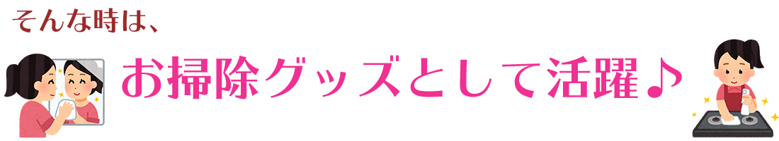 お掃除グッズとしても活用できます