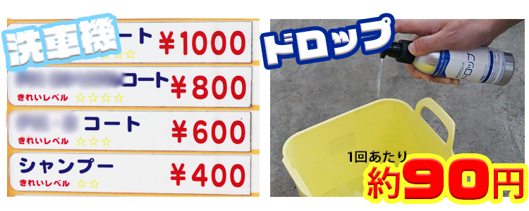 低コスト！1回あたり約90円でコーティングができる！