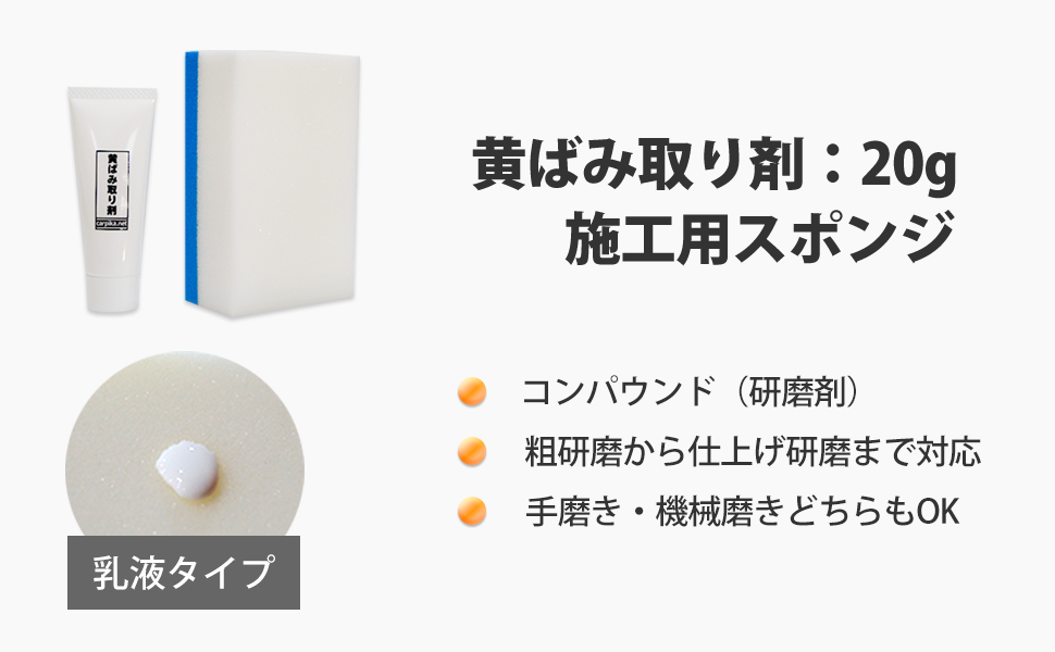 ヘッドライト黄ばみ取り&対策セット